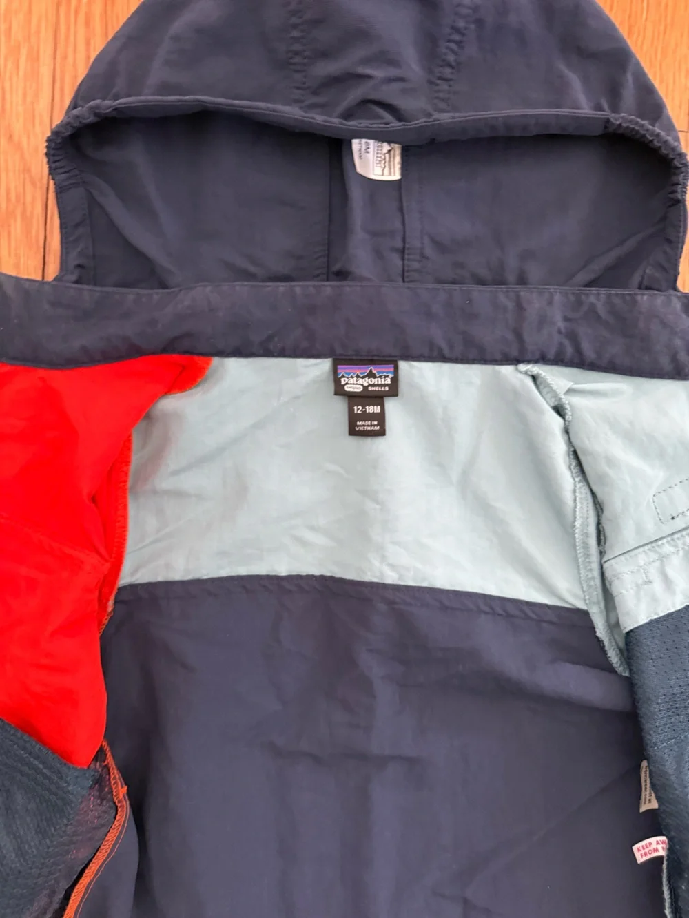 Patagonia rain jacket with removable hood